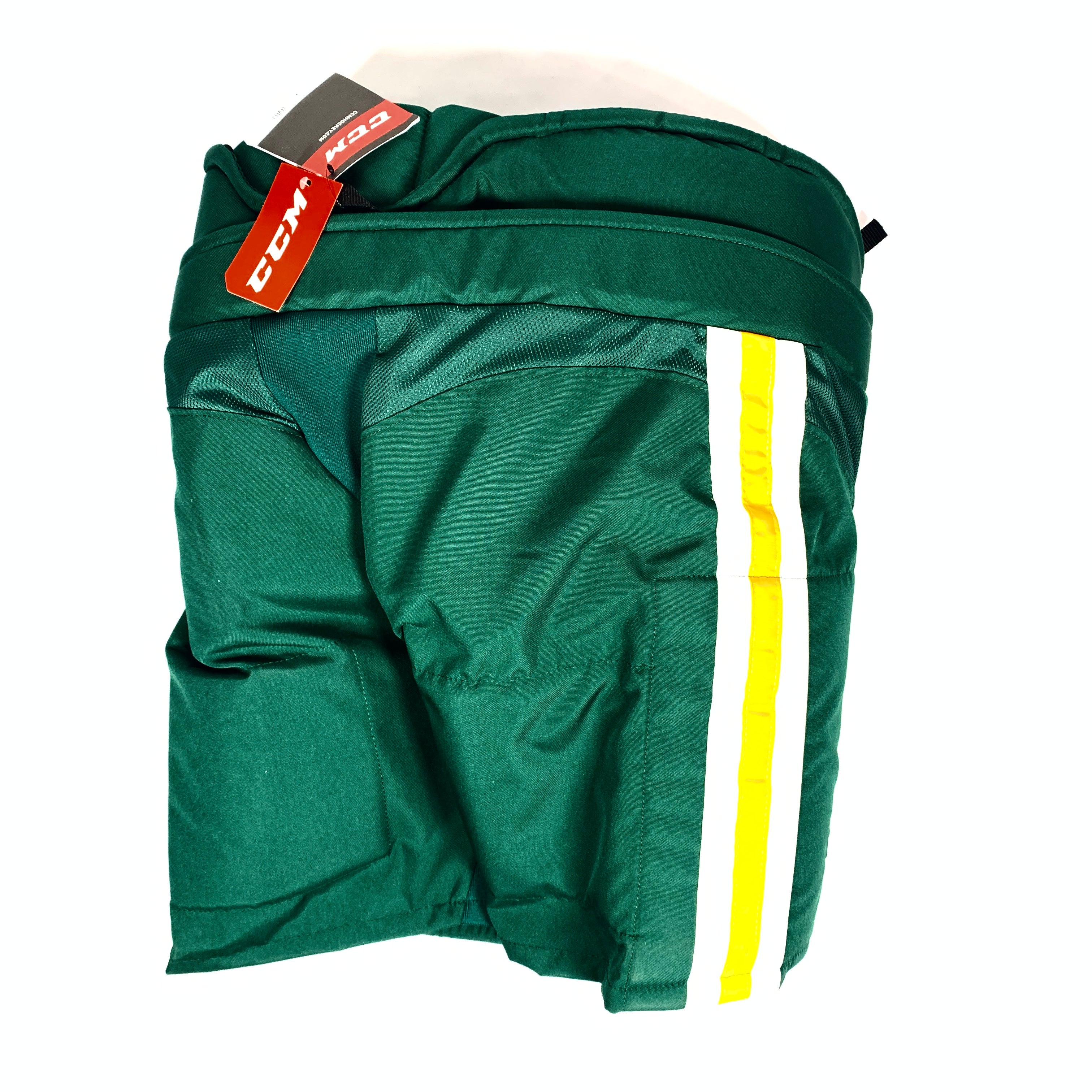 CCM HP32 - Pantalon de hockey NCAA Pro Stock (vert/blanc/jaune)
